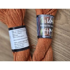 2 Lanaknits "Hemp for Knitting" - #3 Pumpkin Yarn